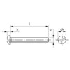 Cilinderkop antidiefstalschroef RVS A2, eenrichtingszaaggleuf, metrische draad ISO 7380